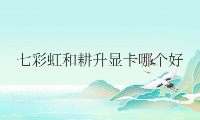 七彩虹和耕升显卡哪个好