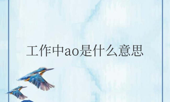 工作中ao是什么意思