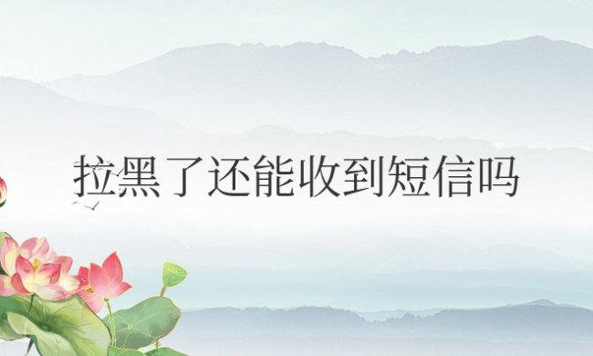 对方把你手机号码被拉黑了还能收到短信吗