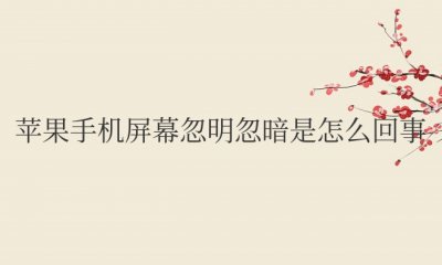 苹果手机屏幕忽明忽暗是怎么回事 苹果手机屏幕亮暗不稳定的原因是什么?