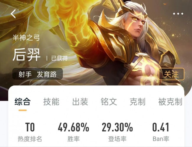 王者荣耀后羿最强出装顺序和铭文
