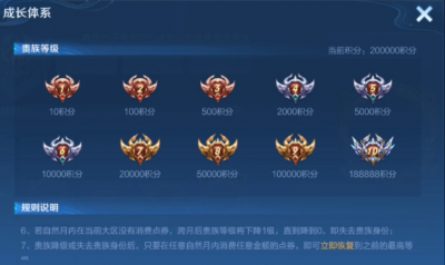 王者荣耀贵族6级需要多少钱 贵族6要多少贵族积分