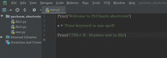 pycharm常用快捷键