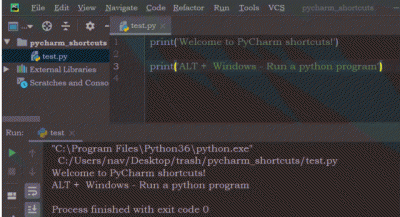 pycharm常用快捷键 PyCharm实用快捷键大全