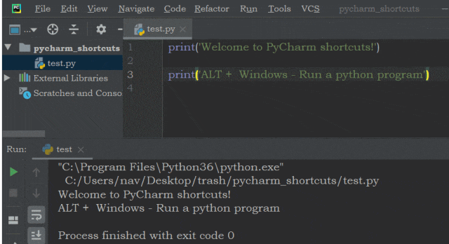 pycharm常用快捷键